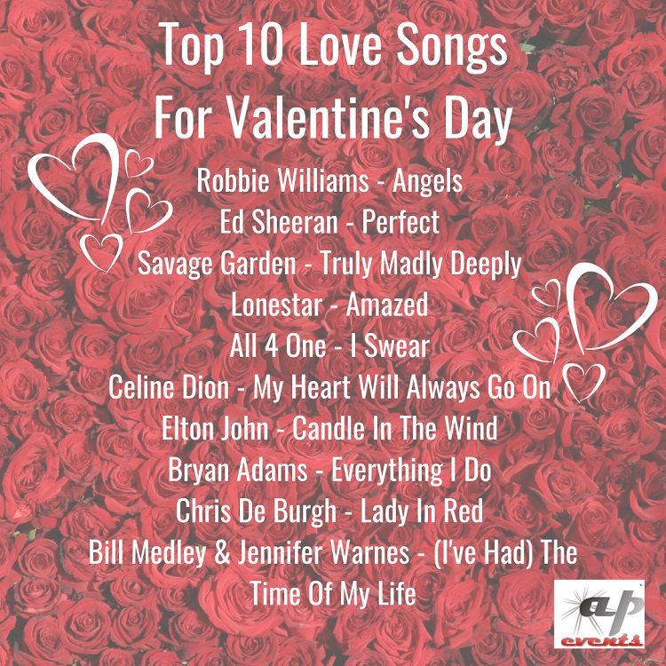 Top love songs perfect for Valentine's Day