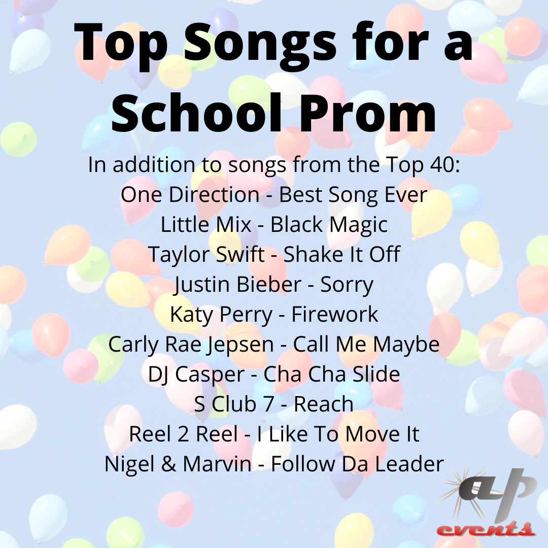 Top 10 school prom songs